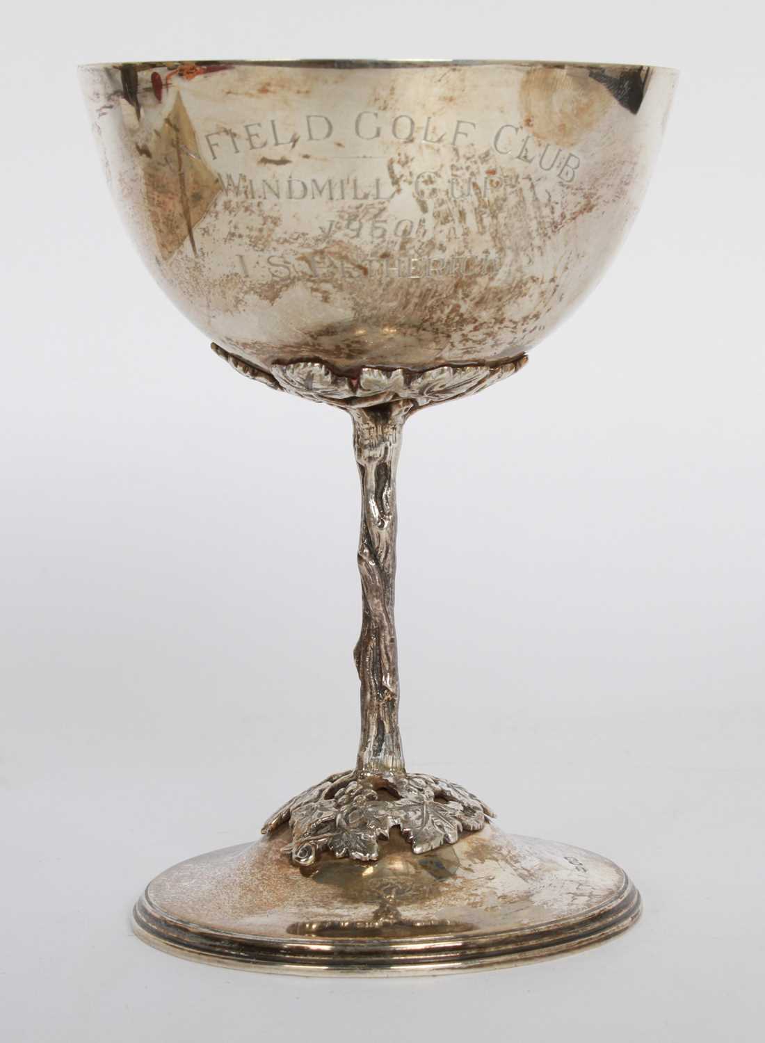 Lot 31 - A silver cup, with presentation inscription,...