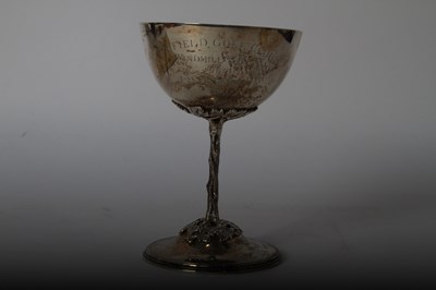 Lot 31 - A silver cup, with presentation inscription,...