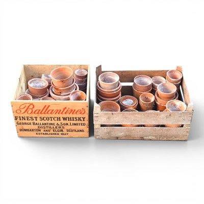 Lot 379 - A collection of terracotta garden pots