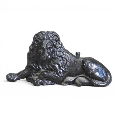 Lot 50 - A large black painted cast iron boot scraper,...