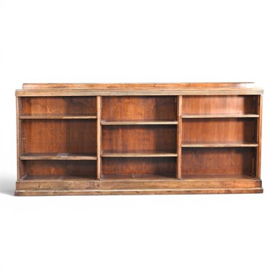 Lot 618 - A mid 20th century dwarf open bookcase, with...
