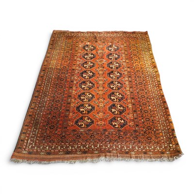 Lot 178 - A Bokhara rug, with two rows of medallions, on...