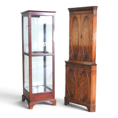Lot 458 - A modern glazed cherrywood shop display...