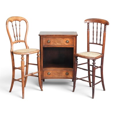 Lot 516 - A 19th century cane seated correction chair,...