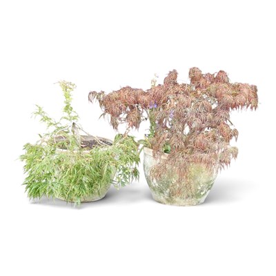 Lot 200 - A pair of large terracotta garden pots, 48cm...