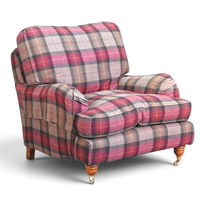 Lot 172 - A Multiyork check upholstered armchair, on...