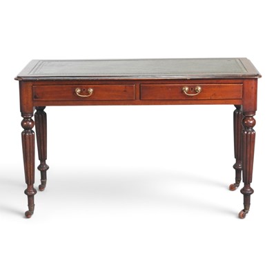 Lot 289 - A Regency style mahogany writing table, with...