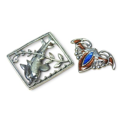 Lot 42 - A modern Danish sterling silver brooch, of...
