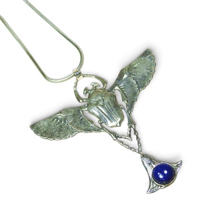 Lot 60 - A modern sterling silver Egyptian revival,...