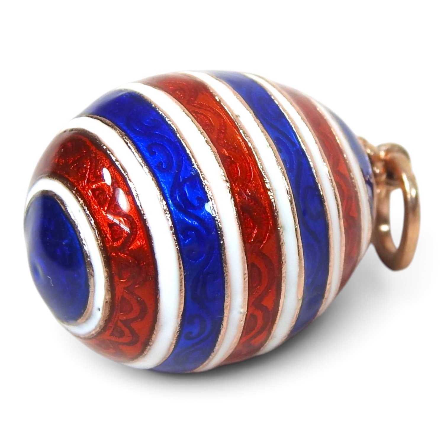 Lot 20 - A 14ct gold enamelled pendant, in the style of...