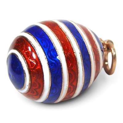 Lot 20 - A 14ct gold enamelled pendant, in the style of...