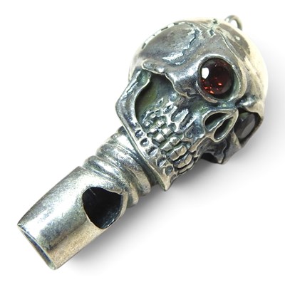 Lot 93 - A silver novelty whistle, in the form of a...