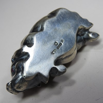 Lot 19 - A Russian design white metal model of a pig,...
