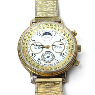 Lot 213 - A Sekonda Lunar Calendar quartz wristwatch,...