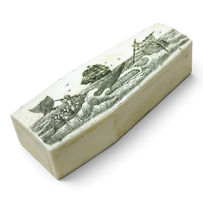 Lot 271 - A modern bone memento mori box, in the form of...