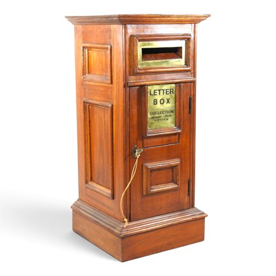 Lot 162 - A country house style wooden post box, modern,...