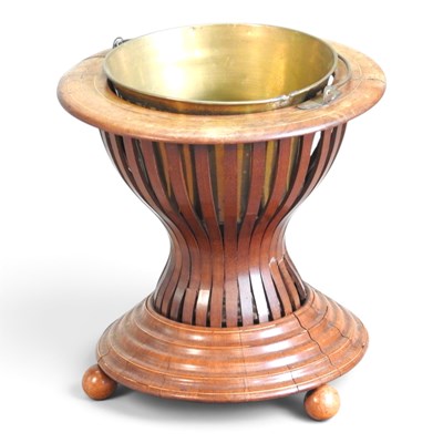 Lot 296 - A Dutch style wooden bucket, with a brass...