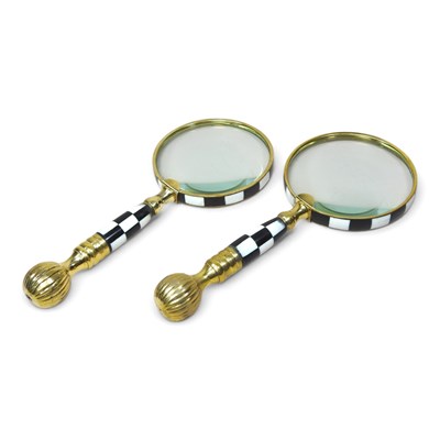 Lot 704 - Two modern table magnifying glasses, each 24cm...