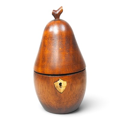 Lot 187 - A Georgian style fruitwood tea caddy, modern,...