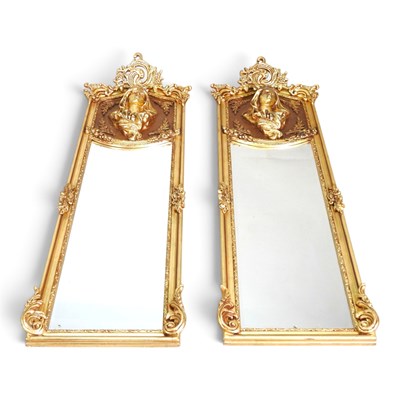 Lot 541 - A pair of new large gilt framed wall mirrors,...