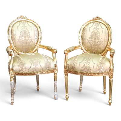 Lot 312 - A pair of new continental style gilt framed...