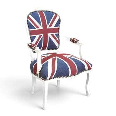 Lot 403 - A new painted show frame armchair, with union...