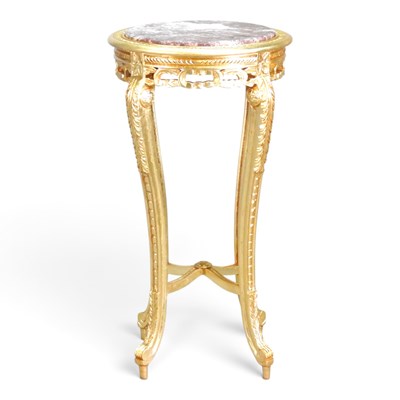 Lot 209 - A modern gilt marble top jardiniere stand, on...