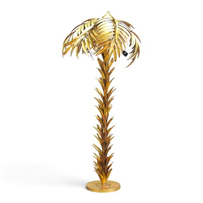 Lot 131 - A new gilt metal standard lamp, in the form of...