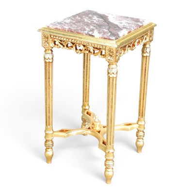 Lot 509 - A modern marble top gilt occasional table