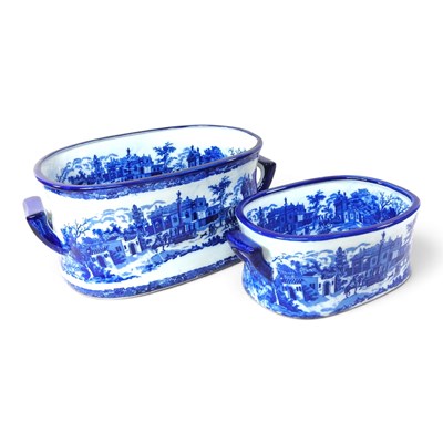Lot 378 - A modern Staffordshire style blue and white...