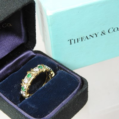 Lot 88 - A Tiffany 18 carat gold, platinum, diamond and...