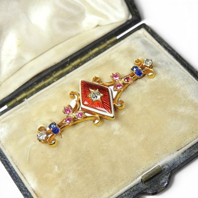Lot 95 - A Victorian 18 carat gold, multi gem set and...