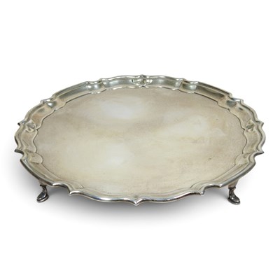 Lot 2 - An early 20th century silver salver, of...