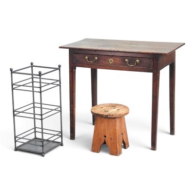 Lot 563 - An 18th century oak side table, 82cm wide,...