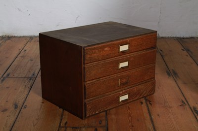 Lot 917 - An early 20th century oak tabletop chest and a...