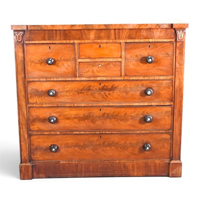 Lot 341 - A large Victorian mahogany chest of drawers,...