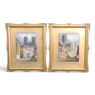 Lot 181 - Edward Nevil, act.1880-1900, Rheims, signed...