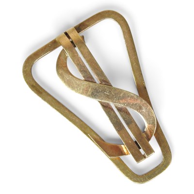 Lot 16 - A large Asprey 9 carat gold gentleman's tie...