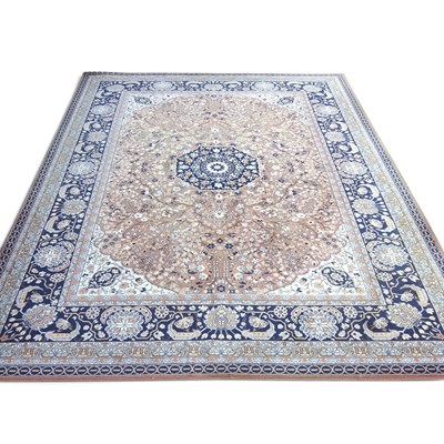 Lot 458 - A Persian carpet, with a large central...