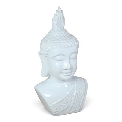 Lot 349 - A glazed pottery Buddha head