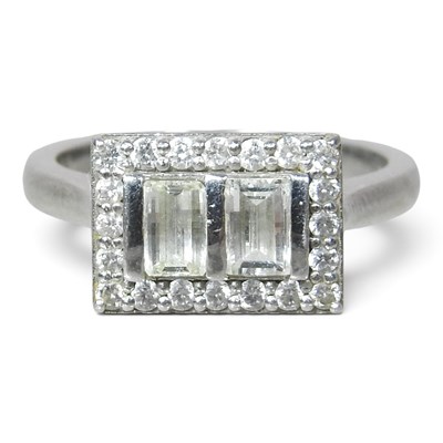 Lot 28 - A platinum and diamond bespoke made cluster...