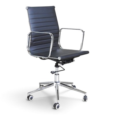 Lot 266 - An Eames style revolving desk chair