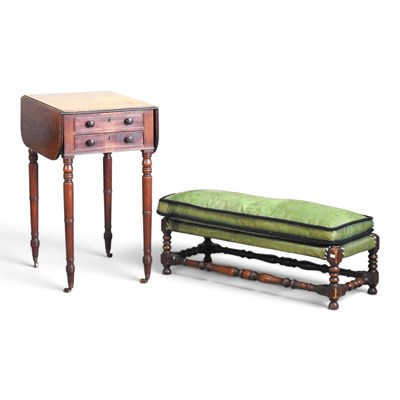 Lot 445 - A Regency mahogany drop-leaf work table, 77cm...