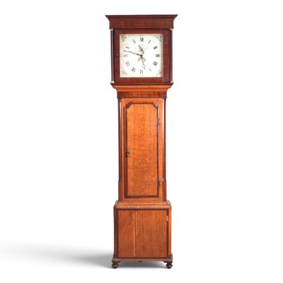 Lot 232 - A George III oak and mahogany longcase clock,...