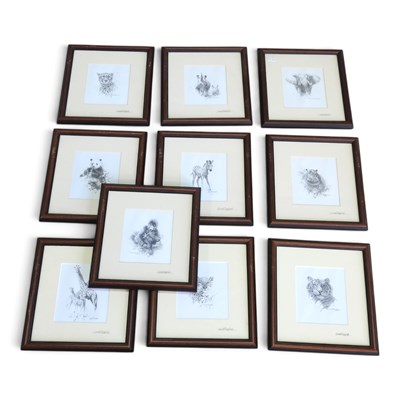 Lot 308 - A collection of ten David Shepherd prints,...