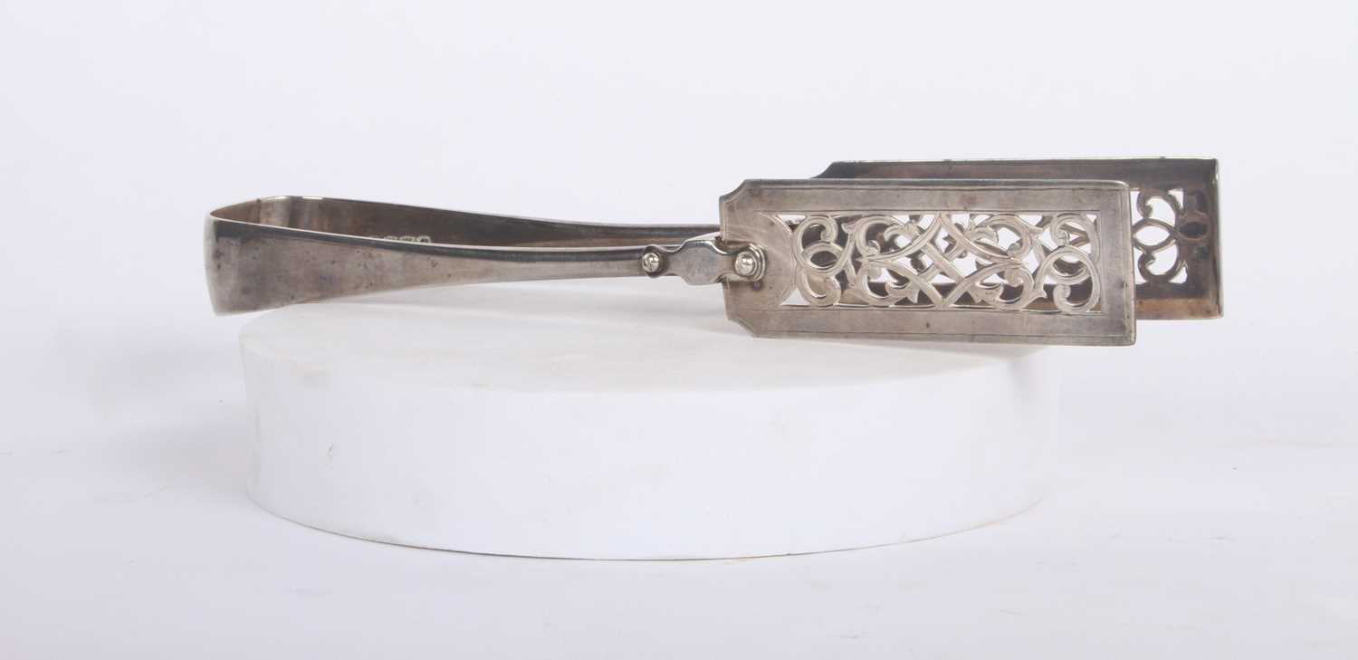 Lot 37 - A pair of Scottish silver asparagus servers,...