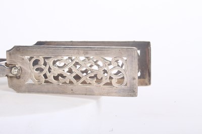 Lot 37 - A pair of Scottish silver asparagus servers,...