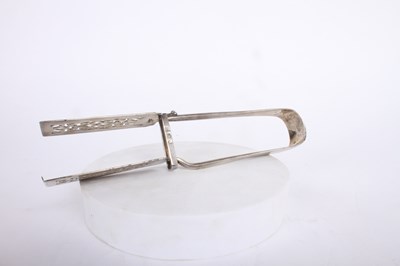 Lot 37 - A pair of Scottish silver asparagus servers,...