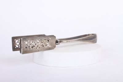 Lot 37 - A pair of Scottish silver asparagus servers,...