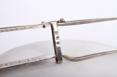 Lot 37 - A pair of Scottish silver asparagus servers,...